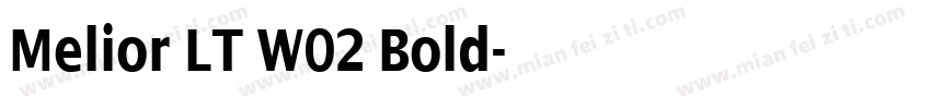 Melior LT W02 Bold字体转换